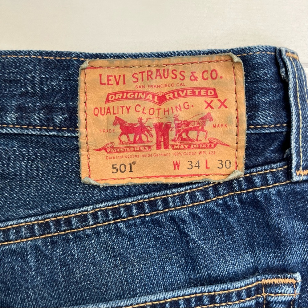 Levi's 501 Selvedge Button Fly Jeans For JCrew 34 x 30 - Picture 4 of 10
